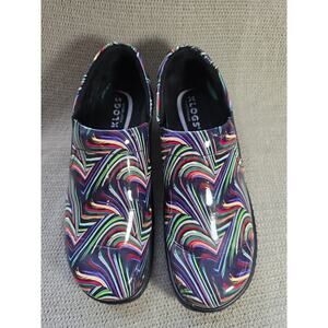 KLOGS Shoes Naples Active Lines Patent Orthotic Leather Comfort Nurse Sz 8.5 M‎